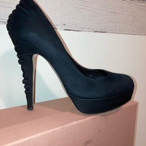 Authentic Miu Miu Black Suede Pumps
